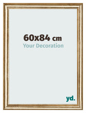 Bilderrahmen 60x84cm Gold Antik MDF Lazio Vorne Messe | Yourdecoration.at
