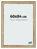 Bilderrahmen 60x84cm Gold Antik MDF Lazio Vorne Messe | Yourdecoration.at