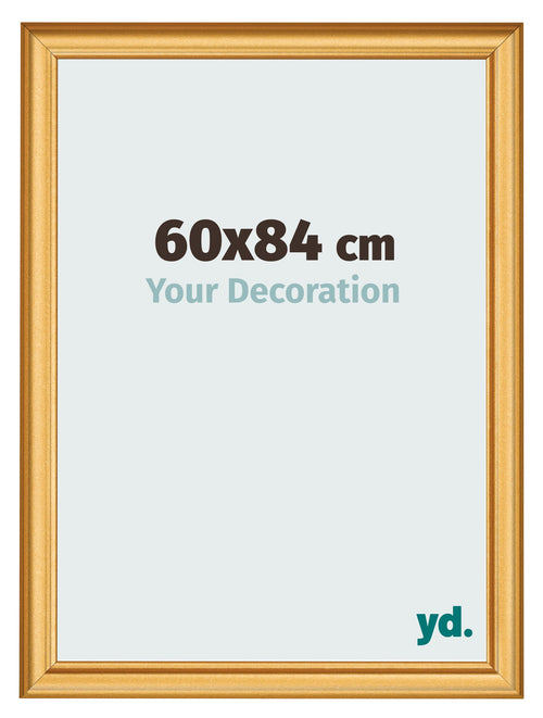 Bilderrahmen 60x84cm Gold Matt MDF Lazio Vorne Messe | Yourdecoration.at