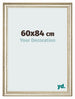 Bilderrahmen 60x84cm Metallglanz MDF Lazio Vorne Messe | Yourdecoration.at