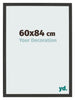 Bilderrahmen 60x84cm Schwarz Gemasert MDF Bologna Vorne Messe | Yourdecoration.at