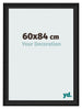 Bilderrahmen 60x84cm Schwarz Gemasert MDF Lazio Vorne Messe | Yourdecoration.at