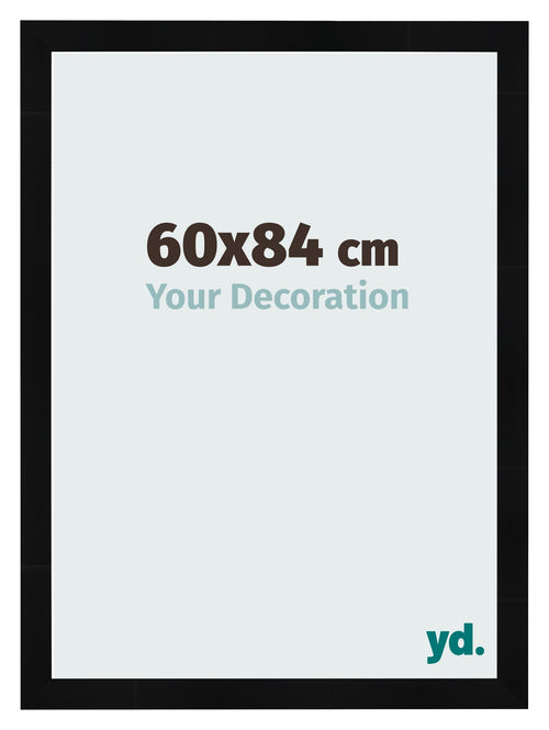 Bilderrahmen 60x84cm Schwarz Silber Poliert MDF Pisa Vorne Messe | Yourdecoration.at