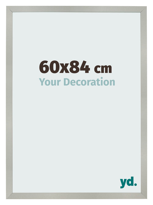 Bilderrahmen 60x84cm Silber Matt MDF Bologna Vorne Messe | Yourdecoration.at