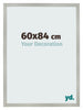 Bilderrahmen 60x84cm Silber Matt MDF Bologna Vorne Messe | Yourdecoration.at