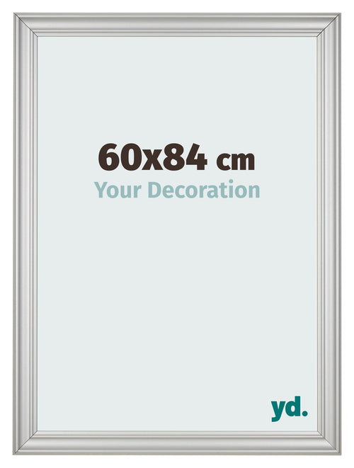 Bilderrahmen 60x84cm Silber Matt MDF Lazio Vorne Messe | Yourdecoration.at