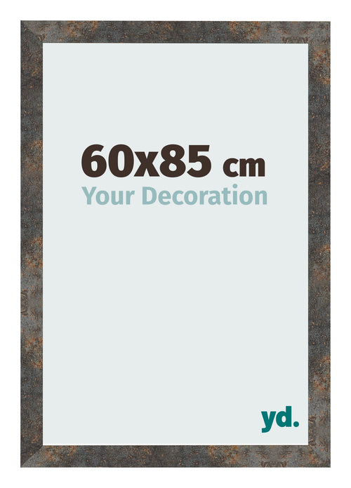 Bilderrahmen 60x85 cm Oxidiertes Metall MDF Bologna Vorne Messe | Yourdecoration.at