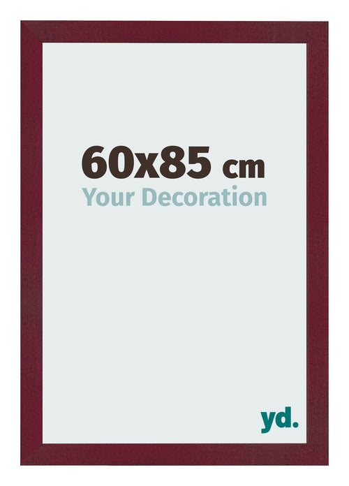 Bilderrahmen 60x85 cm Weinrot Gewischt MDF Bologna Vorne Messe | Yourdecoration.at
