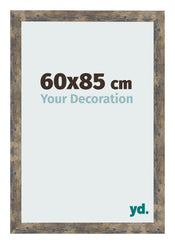 Bilderrahmen 60x85cm Blau Gold Meliert MDF Bologna Vorne Messe | Yourdecoration.at