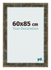 Bilderrahmen 60x85cm Blau Gold Meliert MDF Pisa Vorne Messe | Yourdecoration.at
