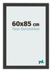 Bilderrahmen 60x85cm Schwarz Gemasert MDF Bologna Vorne Messe | Yourdecoration.at