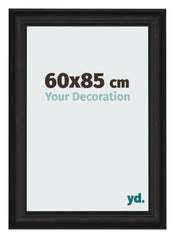 Bilderrahmen 60x85cm Schwarz Gemasert MDF Lazio Vorne Messe | Yourdecoration.at