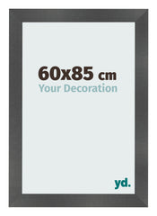 Bilderrahmen 60x85cm Schwarz Silber Poliert MDF Pisa Vorne Messe | Yourdecoration.at