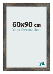 Bilderrahmen 60x90 cm Oxidiertes Metall MDF Bologna Vorne Messe | Yourdecoration.at