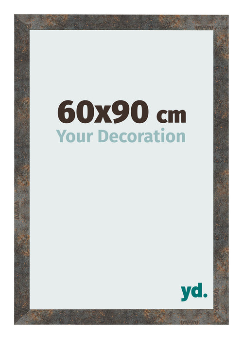 Bilderrahmen 60x90 cm Oxidiertes Metall MDF Bologna Vorne Messe | Yourdecoration.at