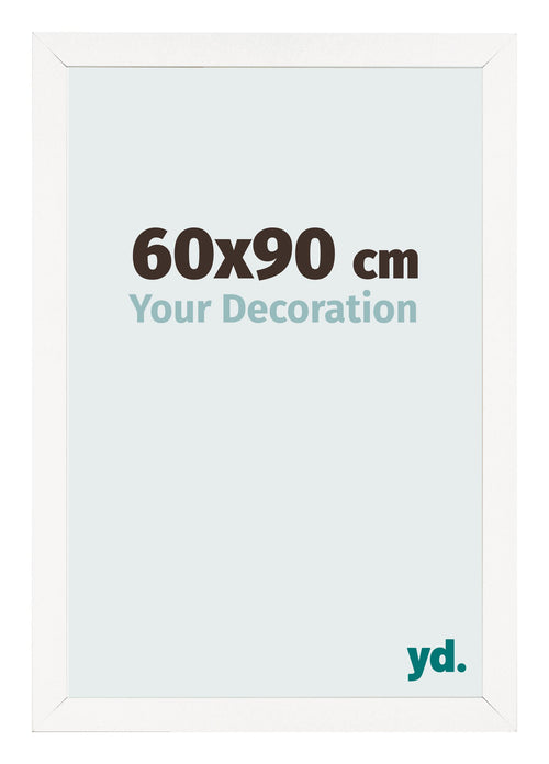 Bilderrahmen 60x90 cm Weiss Hochglanz MDF Bologna Vorne Messe | Yourdecoration.at