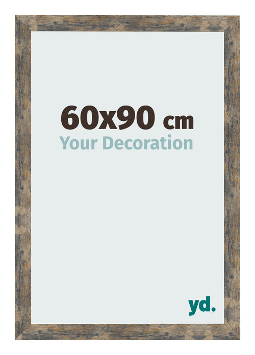 Bilderrahmen 60x90cm Blau Gold Meliert MDF Bologna Vorne Messe | Yourdecoration.at