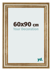 Bilderrahmen 60x90cm Gold Antik MDF Lazio Vorne Messe | Yourdecoration.at