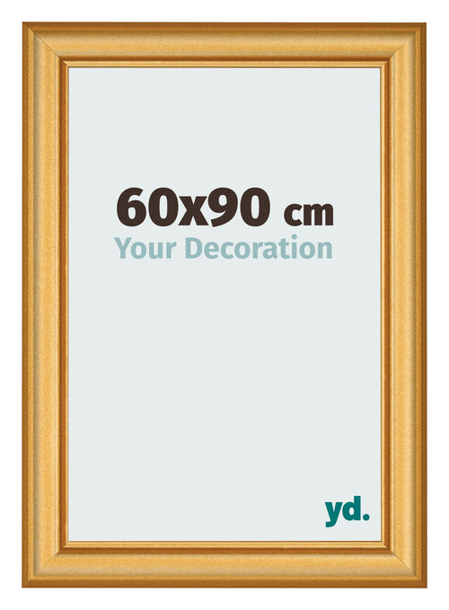 Bilderrahmen 60x90cm Gold Matt MDF Lazio Vorne Messe | Yourdecoration.at