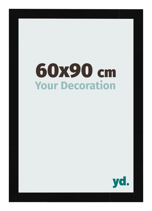 Bilderrahmen 60x90cm Schwarz Hochglanz MDF Bologna Vorne Messe | Yourdecoration.at