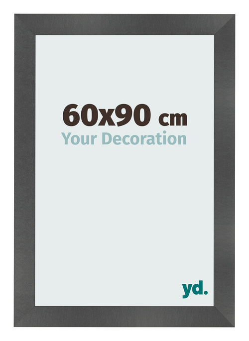 Bilderrahmen 60x90cm Schwarz Silber Poliert MDF Pisa Vorne Messe | Yourdecoration.at