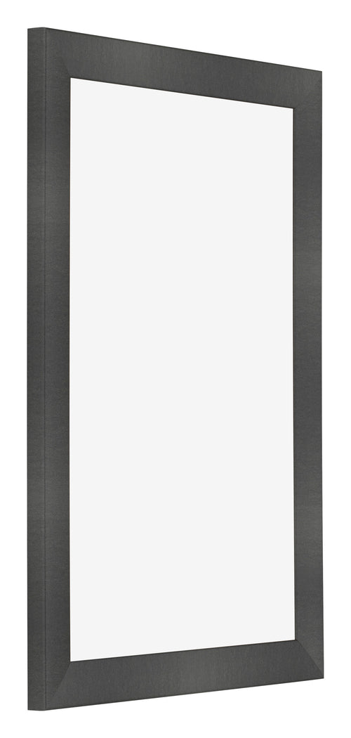 Bilderrahmen 60x90cm Schwarz Silber Poliert MDF Pisa Vorne Schrag | Yourdecoration.at
