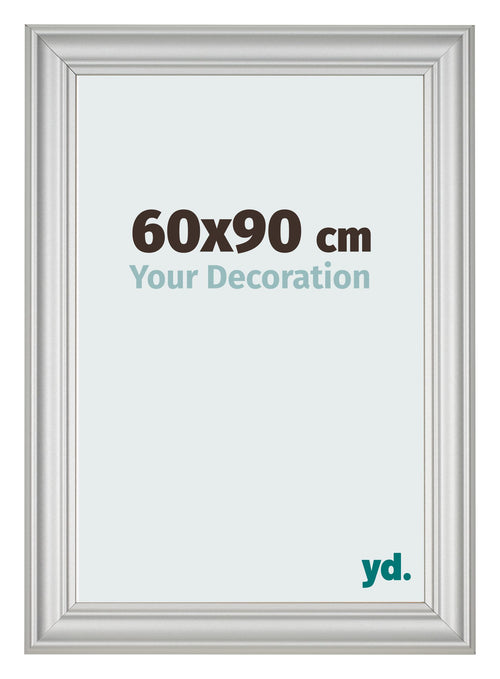 Bilderrahmen 60x90cm Silber Matt MDF Lazio Vorne Messe | Yourdecoration.at