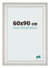 Bilderrahmen 60x90cm Weiss Gewischt MDF Lazio Vorne Messe | Yourdecoration.at