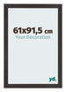 Bilderrahmen 61x91 5 cm Schwarz Matt MDF Bologna Vorne Messe | Yourdecoration.at