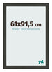 Bilderrahmen 61x91 5cm Antrazit MDF Bologna Vorne Messe | Yourdecoration.at