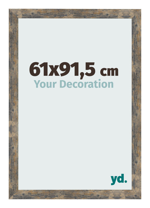 Bilderrahmen 61x91 5cm Blau Gold Meliert MDF Bologna Vorne Messe | Yourdecoration.at