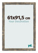 Bilderrahmen 61x91 5cm Blau Gold Meliert MDF Bologna Vorne Messe | Yourdecoration.at