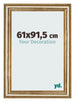 Bilderrahmen 61x91 5cm Gold Antik MDF Lazio Vorne Messe | Yourdecoration.at
