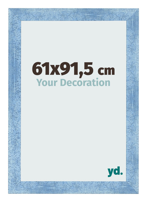 Bilderrahmen 61x91 5cm Hellblau Gewischt MDF Pisa Vorne Messe | Yourdecoration.at