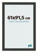 Bilderrahmen 61x91 5cm Schwarz Gemasert MDF Bologna Vorne Messe | Yourdecoration.at