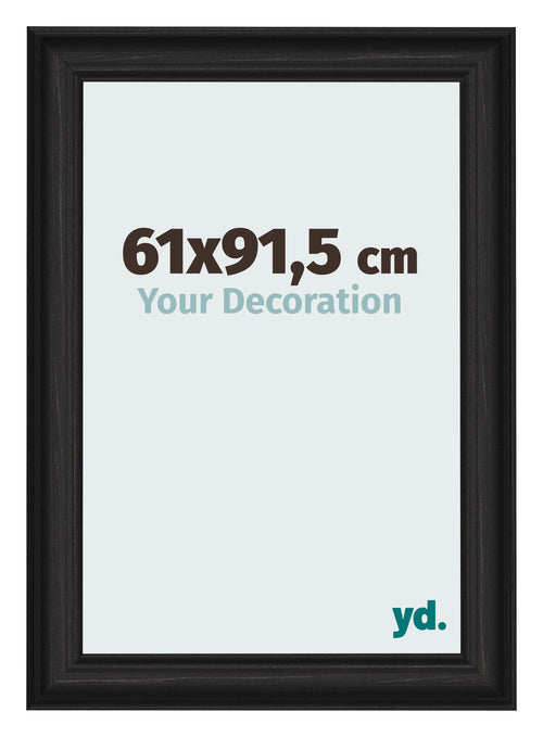 Bilderrahmen 61x91 5cm Schwarz Gemasert MDF Lazio Vorne Messe | Yourdecoration.at