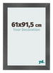 Bilderrahmen 61x91 5cm Schwarz Silber Poliert MDF Pisa Vorne Messe | Yourdecoration.at