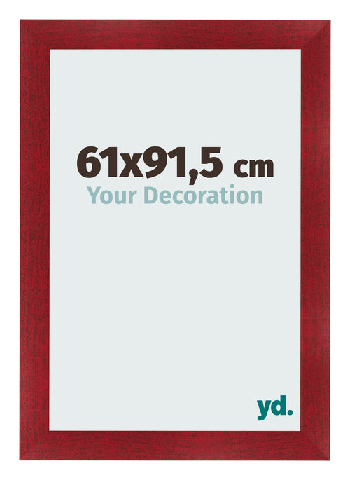 Bilderrahmen 61x91 5cm Weinrot Gewischt MDF Pisa Vorne Messe | Yourdecoration.at