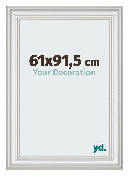 Bilderrahmen 61x91 5cm Weiss Gewischt MDF Lazio Vorne Messe | Yourdecoration.at