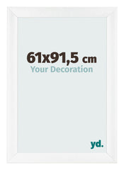 Bilderrahmen 61x91 5cm Weiß Vintage MDF Pisa Vorne Messe | Yourdecoration.at