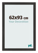 Bilderrahmen 62x93 cm Schwarz Matt MDF Bologna Vorne Messe | Yourdecoration.at