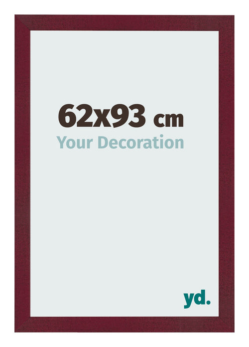 Bilderrahmen 62x93 cm Weinrot Gewischt MDF Bologna Vorne Messe | Yourdecoration.at