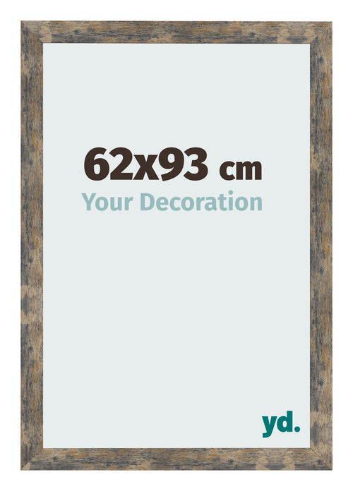 Bilderrahmen 62x93cm Blau Gold Meliert MDF Bologna Vorne Messe | Yourdecoration.at