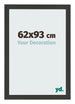 Bilderrahmen 62x93cm Schwarz Gemasert MDF Bologna Vorne Messe | Yourdecoration.at