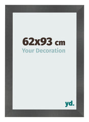 Bilderrahmen 62x93cm Schwarz Silber Poliert MDF Pisa Vorne Messe | Yourdecoration.at