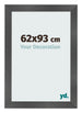 Bilderrahmen 62x93cm Schwarz Silber Poliert MDF Pisa Vorne Messe | Yourdecoration.at