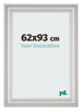 Bilderrahmen 62x93cm Silber Matt MDF Lazio Vorne Messe | Yourdecoration.at