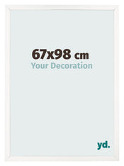 Bilderrahmen 67x98 cm Weiss Hochglanz MDF Bologna Vorne Messe | Yourdecoration.at