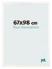 Bilderrahmen 67x98 cm Weiss Hochglanz MDF Bologna Vorne Messe | Yourdecoration.at