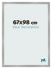 Bilderrahmen 67x98cm Aluminium Gebürstet MDF Bologna Vorne Messe | Yourdecoration.at
